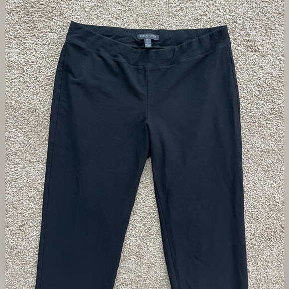 Eileen Fischer Washable Stretch Crepe Pant - Black, Size Petite S - Picture 4 of 9